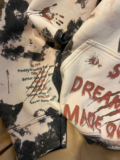 Freddy Horror Movie Distressed Hoodie