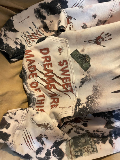 Freddy Horror Movie Distressed Hoodie