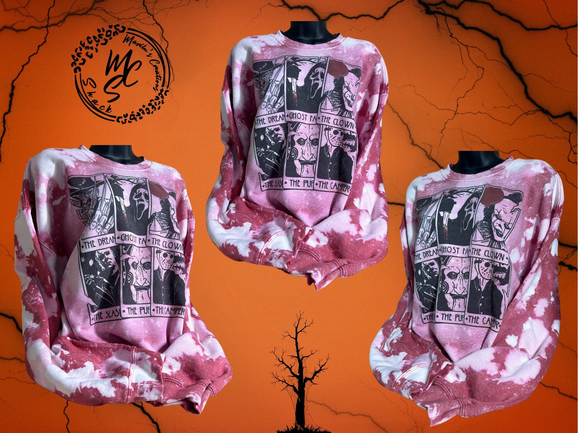 Horror Movies Distressed Sweater