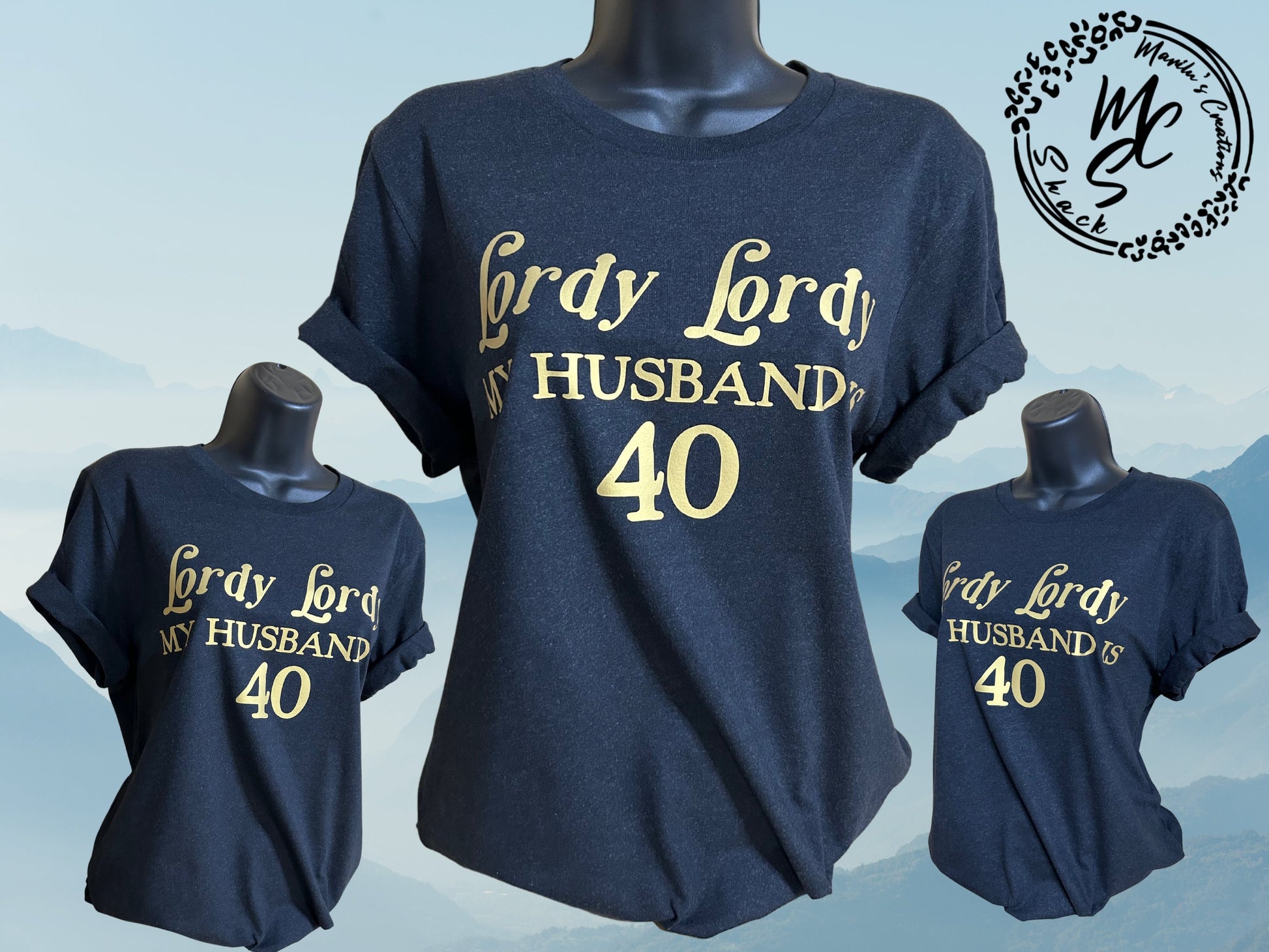 Lordy Lordy birthday t-shirt, customize it with any number (age) you’ll like, Lordy Lordy I turn 40 black with gold super soft tee.