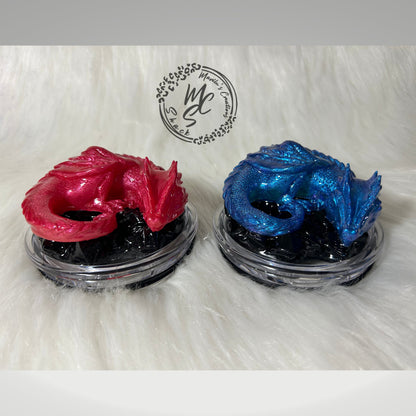 Dragon tumbler topper for 30oz curve, 32ozSlim, 20oz curve… removable dragons toppers in Blue or red but you can request any color